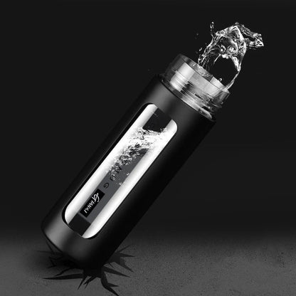 Dobbelvægget Glas Vandflaske med Låg – Isoleret Bærbar Tekop og Kaffekop kitchen accessory Tech Butik