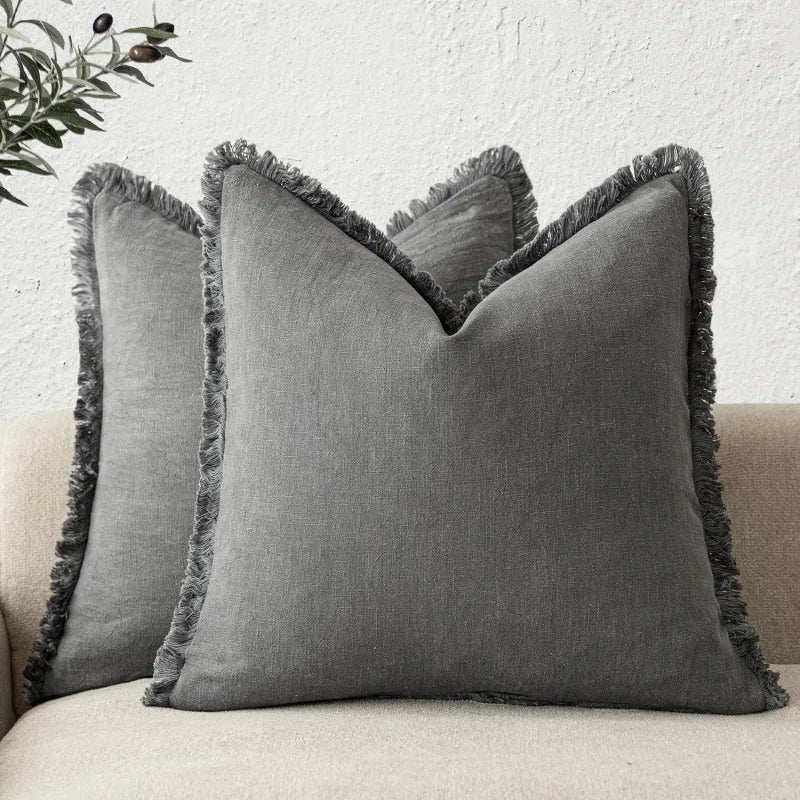 Dekorative Nordiske Flæse Pude Betræk – Elegant Komfort til Dit Hjem Cushions Tech Butik Grå 45*45cm