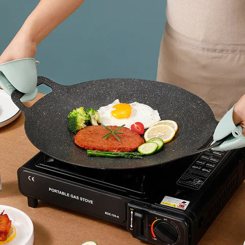 Non-Stick Koreansk Grillpande – Nem og Sund Madlavning gjort Simpel Kitchen & Dining Tech Butik