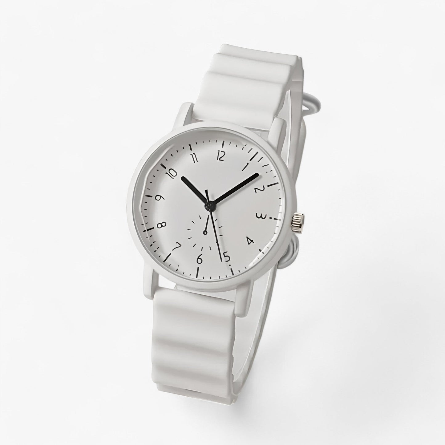 Farverigt Quartz Ur – Stilfuld Silikonerem til Hverdags-elegance Tech Butik Hvid