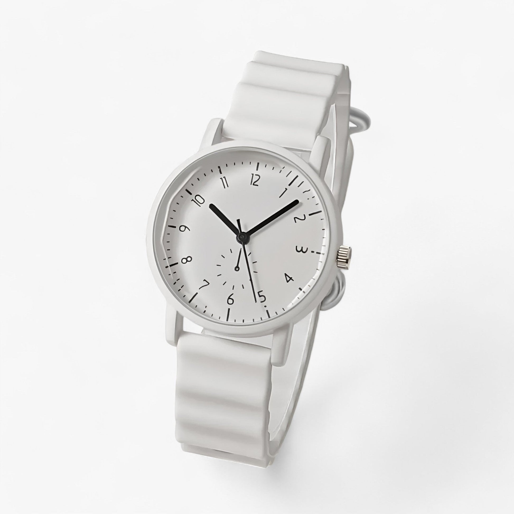 Farverigt Quartz Ur – Stilfuld Silikonerem til Hverdags-elegance Tech Butik Hvid