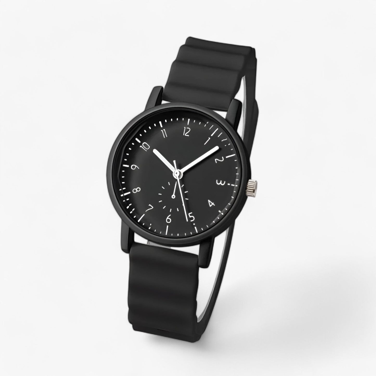 Farverigt Quartz Ur – Stilfuld Silikonerem til Hverdags-elegance Tech Butik Sort