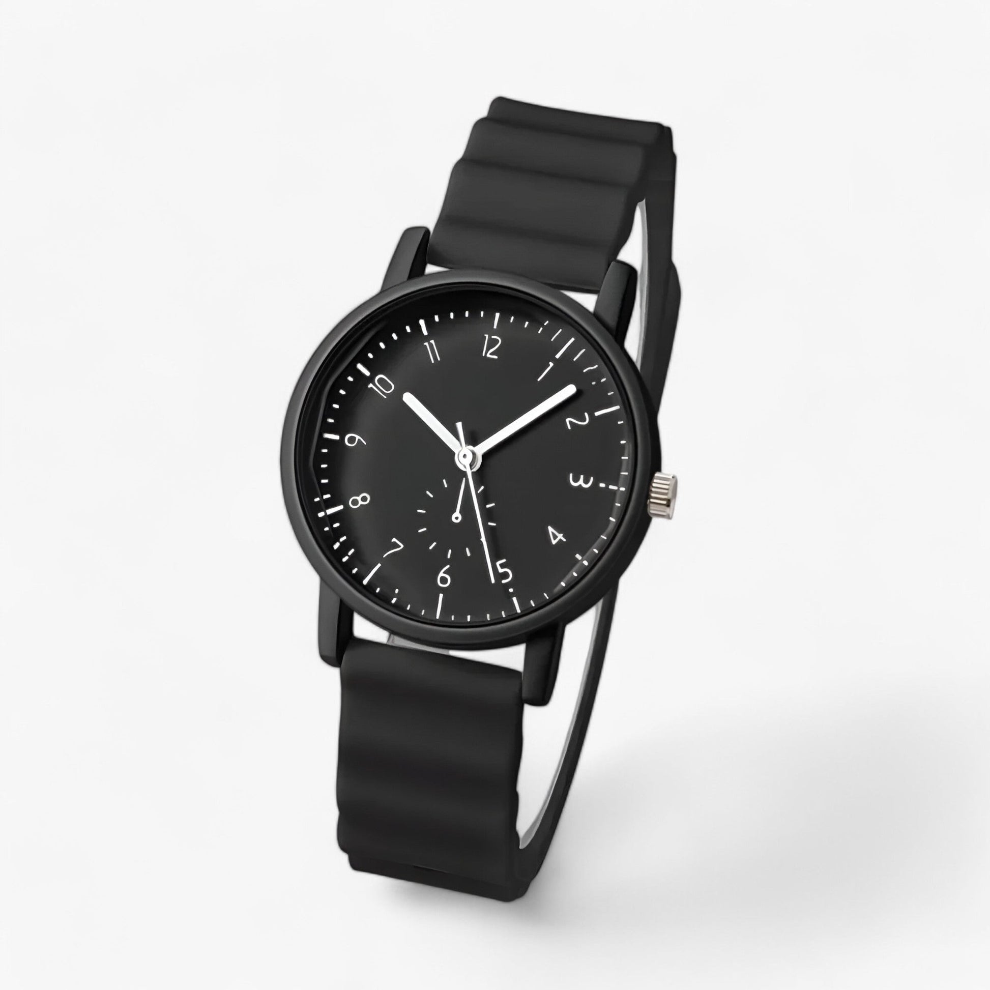 Farverigt Quartz Ur – Stilfuld Silikonerem til Hverdags-elegance Tech Butik Sort