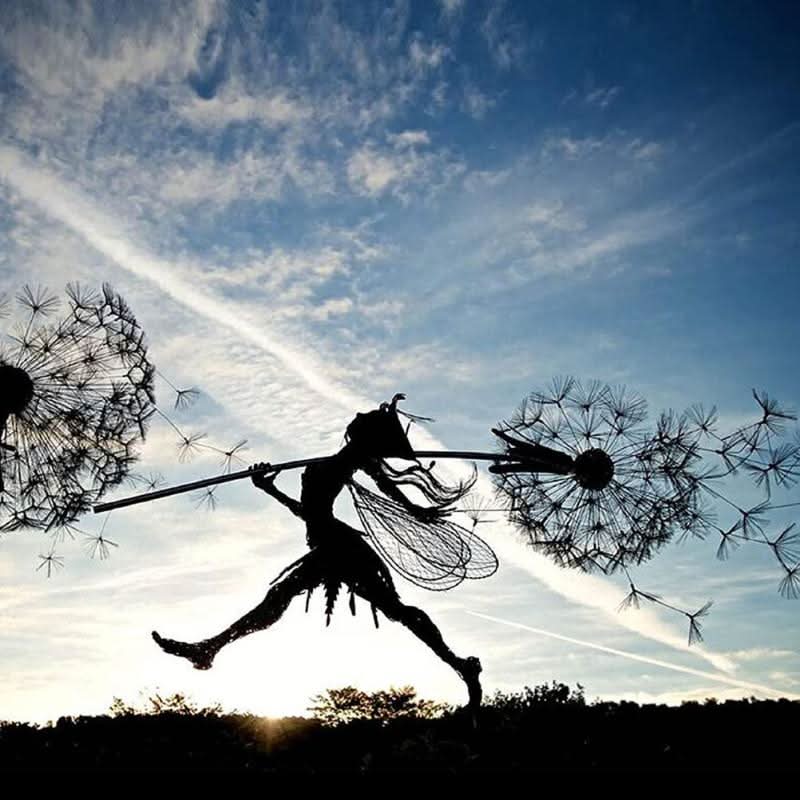 Metal Fehavefigur – Fortryllende udendørs dekoration Garden Decor Tech Butik Fantasiens stolthed