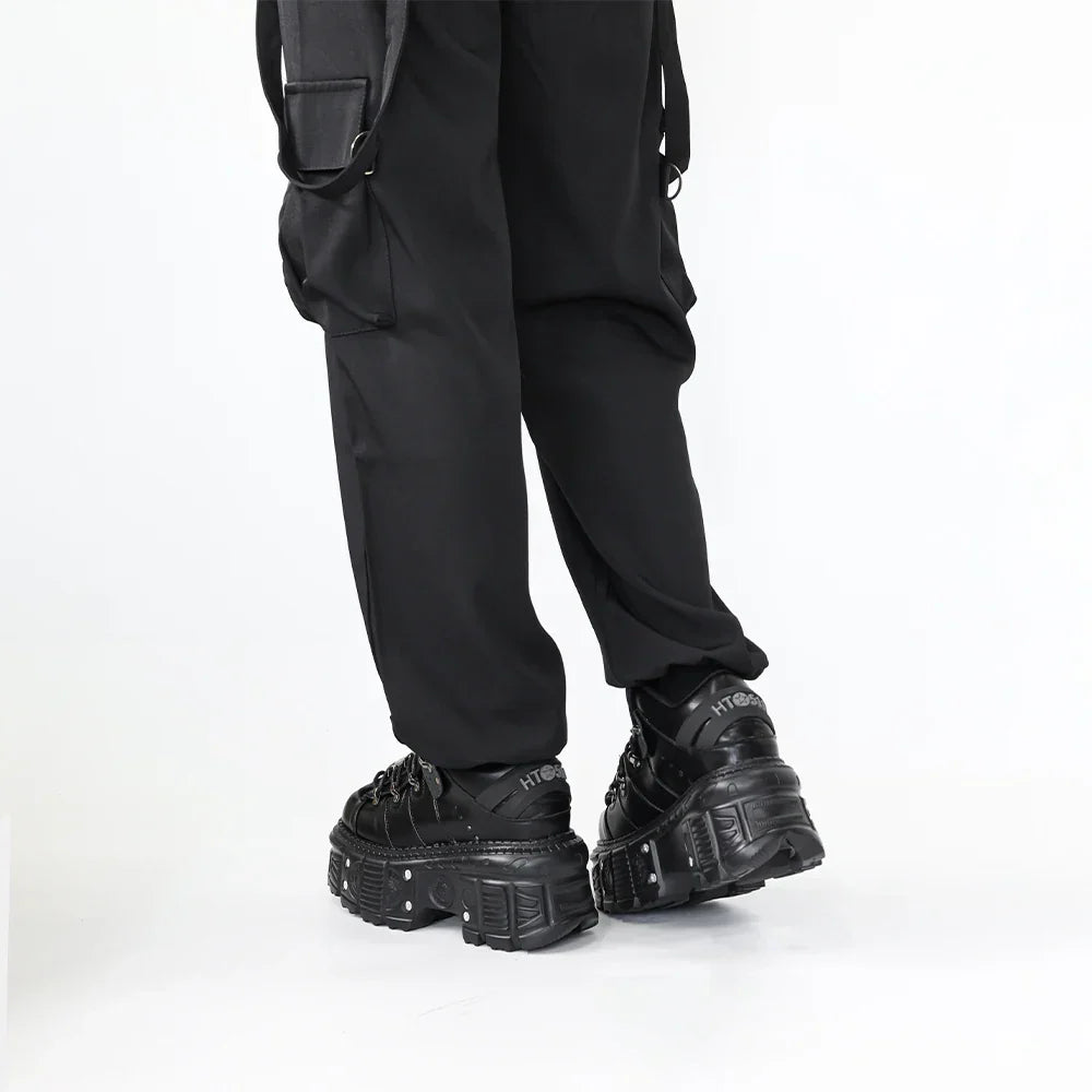 Damesko med Snørebånd – Modige Punk-Platforms med Kantet Stil Shoes Tech Butik