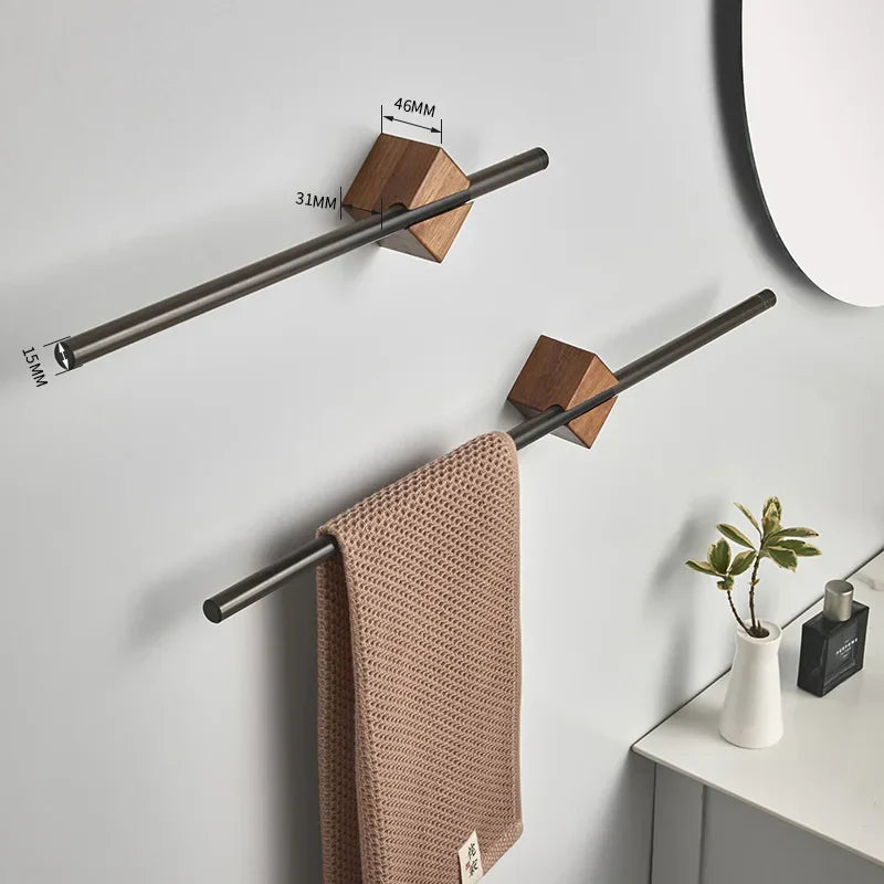 Skydehåndklædeholder i Rig Mahogni – Holdbar og Elegant Badeværelsesopbevaring Bath Organizers Tech Butik