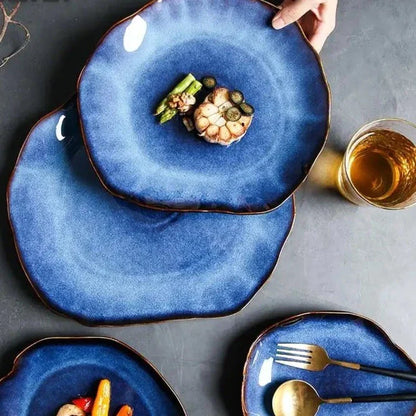 Sæt med Keramiktallerkener – Luksuriøse Spiseelementer til Kunstnerisk Livsstil Kitchen Accessories Tech Butik