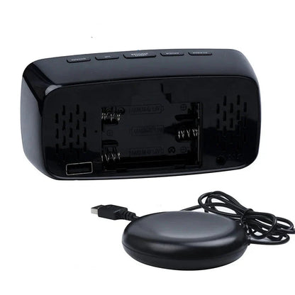 Vibrerende Vækkeur med Sengeryster og Dobbelt Vækkesystem Vibrating Alarm Clock Tech Butik