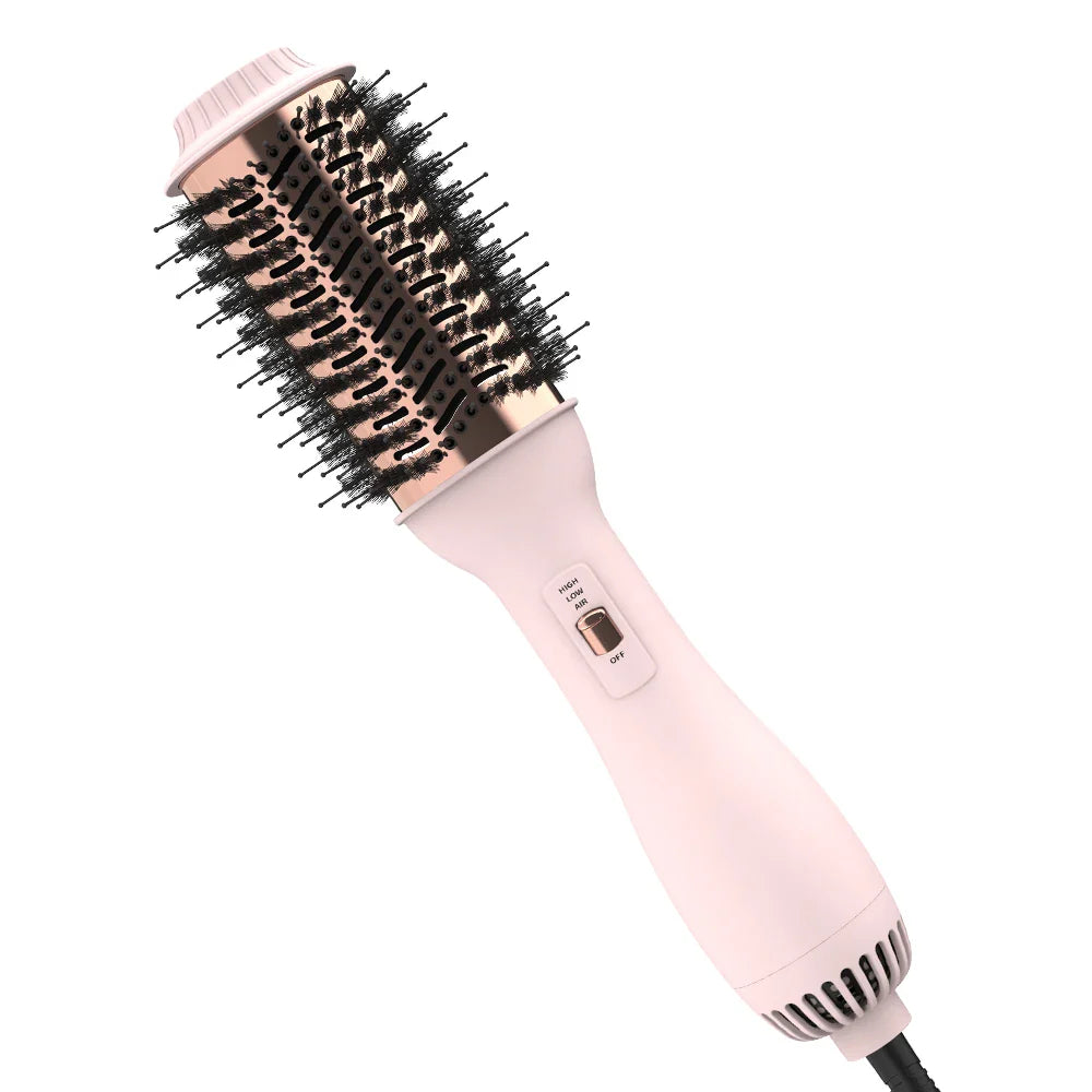 Varmlufts-Hårbørste & Hårvolumizer | Salonkvalitet Hjemme Beauty & Personal Care Tech Butik Lyserød UK stik