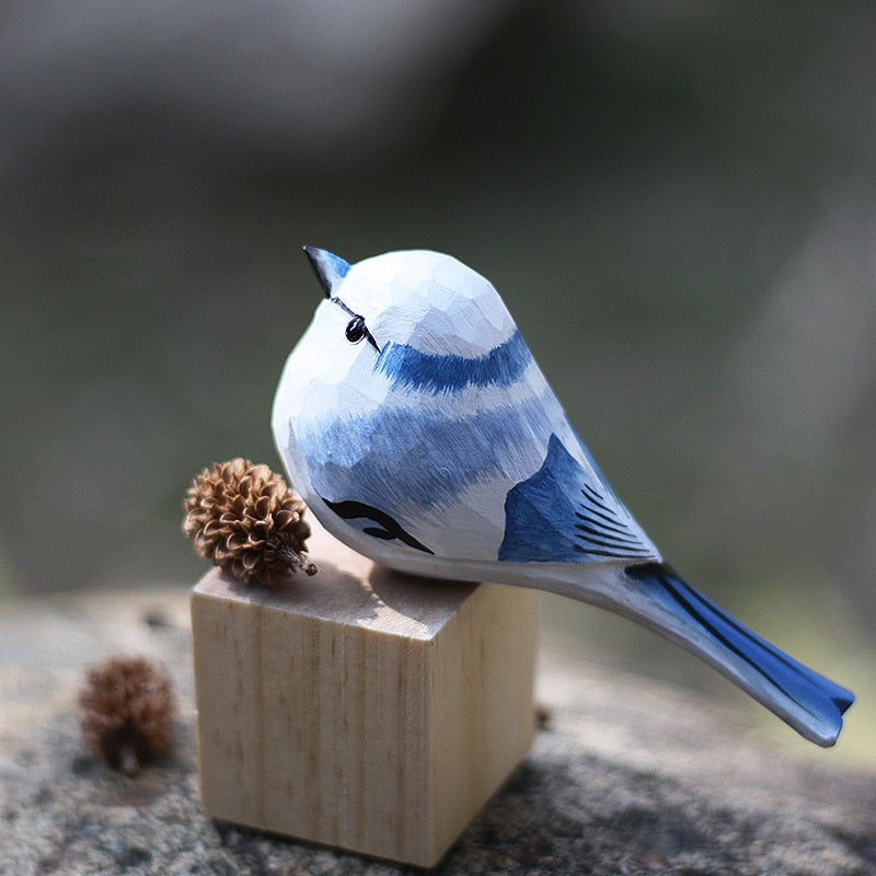 Elegant Skandinavisk Bird-pynt – Håndskåret Træ Robin Wooden Bird Ornament Tech Butik J
