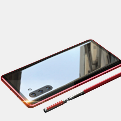 Samsung Hærdet Glas Etui – Magnetisk Dobbeltsidet Cover Mobiltelefoncovers Tech Butik RØD S24