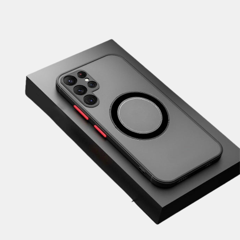 Samsung Stødsikkert Cover med Magnetisk Lukning – Robust & Pålidelig Mobiltelefoncovers Tech Butik Til Galaxy S23 Sort