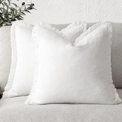 Dekorative Nordiske Flæse Pude Betræk – Elegant Komfort til Dit Hjem Cushions Tech Butik Hvid 45*45cm