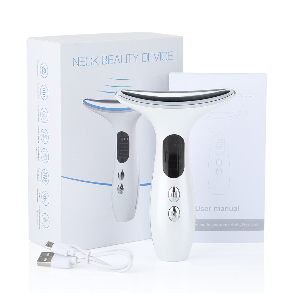 Anti-Aging Ansigts- og Nakkemassager – Mikrostrøm med LED-Lysterapi Beauty Tech Butik