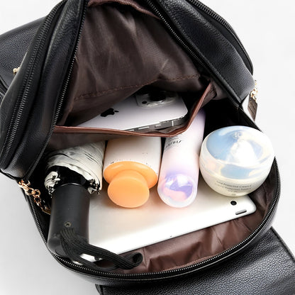 Dame Rygsæk i Læder – Elegant Hverdagsbæretaske med Moderne Design Bags Tech Butik