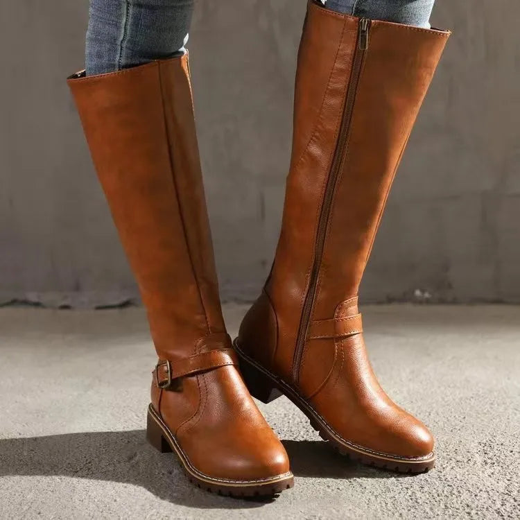 Dames Premium Ortopædiske Læderstøvler – Stilfuld Støtte og Varig Komfort Women Boots Tech Butik
