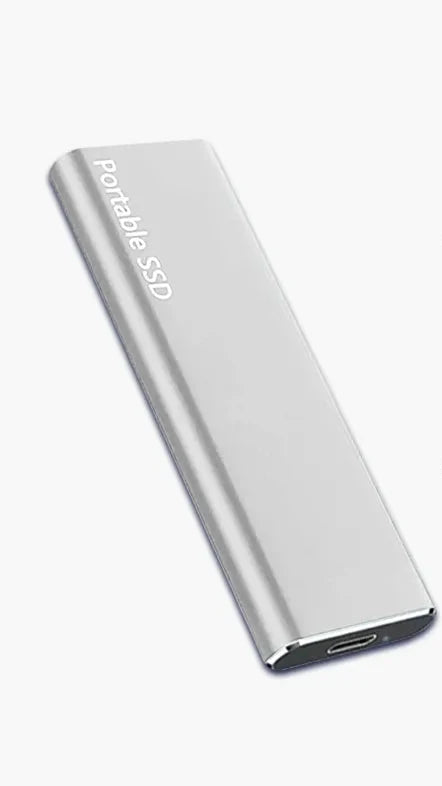Ultratynd 4TB Bærbar Ekstern USB Harddisk | Slank, Højhastighedsopbevaring Overalt Harddiske Tech Butik Sølv 4TB