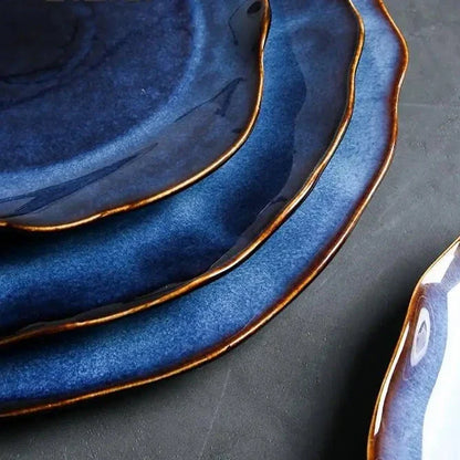 Sæt med Keramiktallerkener – Luksuriøse Spiseelementer til Kunstnerisk Livsstil Kitchen Accessories Tech Butik