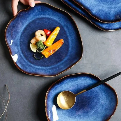 Sæt med Keramiktallerkener – Luksuriøse Spiseelementer til Kunstnerisk Livsstil Kitchen Accessories Tech Butik