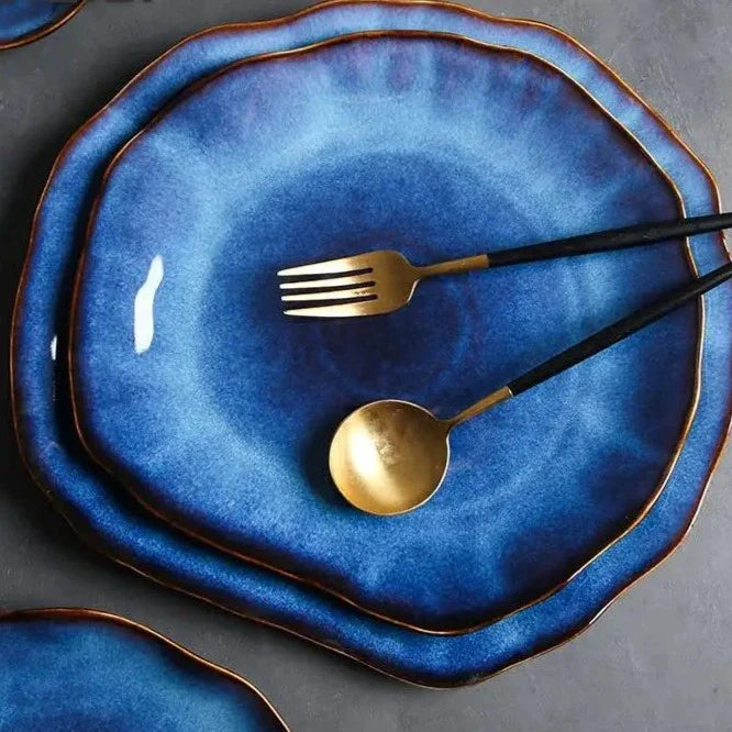 Sæt med Keramiktallerkener – Luksuriøse Spiseelementer til Kunstnerisk Livsstil Kitchen Accessories Tech Butik