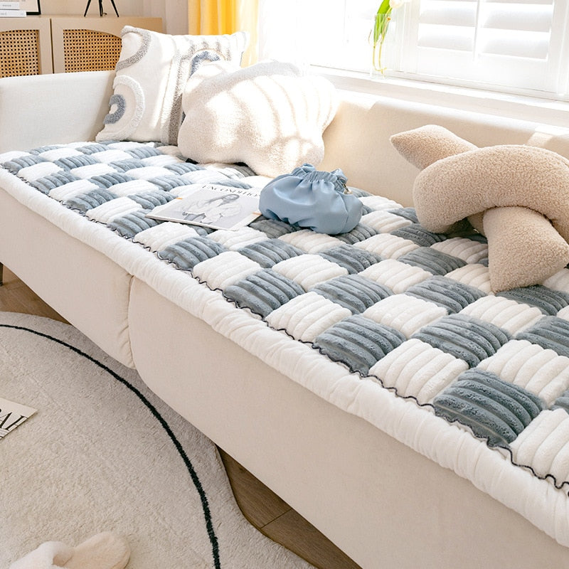 Hyggeligt Skridsikkert Sofabetræk til Komfort og Møbelbeskyttelse Pet Carriers & Crates Tech Butik Blågrå 50x50cm