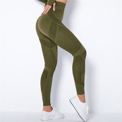 Formende Kompressionsleggings – Effektiv Anti-Cellulite Støtte Leggings Tech Butik Armygrøn XS