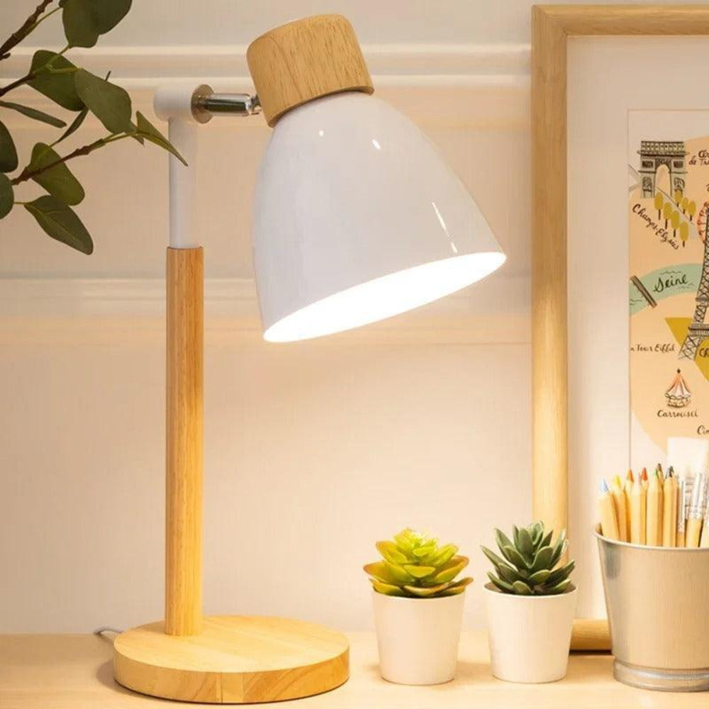 Skandinavisk-Inspireret Bordlampe med Justerbart Lys Praktiske lamper Tech Butik Hvid