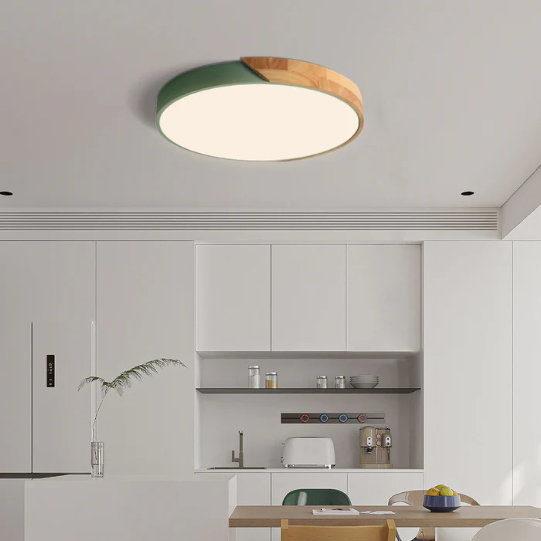 Skandinavisk Træ LED Loftlampe til Moderne Indretning Loftlamper Tech Butik