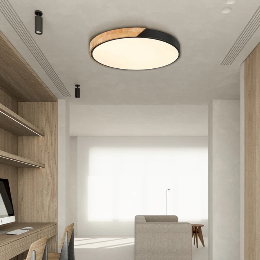 Skandinavisk Træ LED Loftlampe til Moderne Indretning Loftlamper Tech Butik