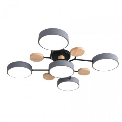 Skandinavisk Loftlampe med Grenstruktur til Moderne Indretning Loftlamper Tech Butik 5 koppen Grijs
