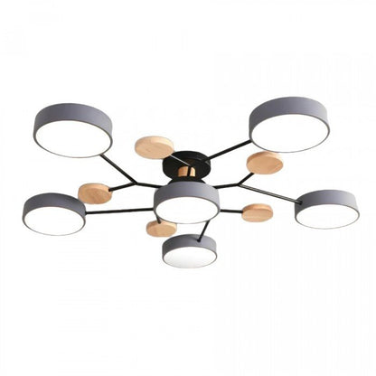 Skandinavisk Loftlampe med Grenstruktur til Moderne Indretning Loftlamper Tech Butik 6 koppen Grijs
