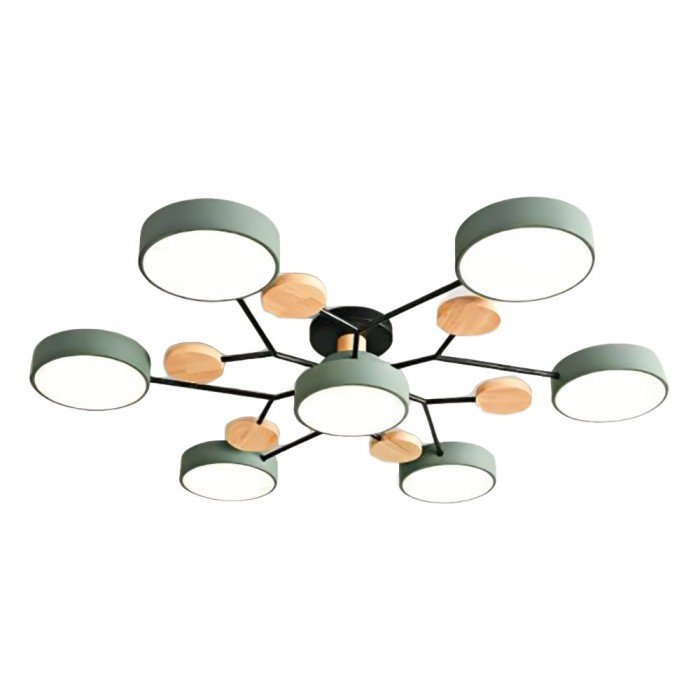 Skandinavisk Loftlampe med Grenstruktur til Moderne Indretning Loftlamper Tech Butik 7 koppen Groen