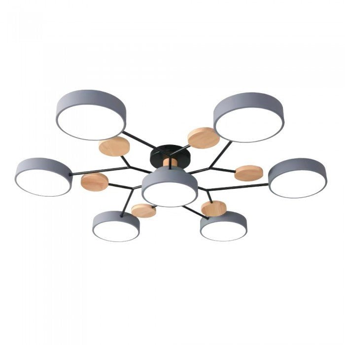 Skandinavisk Loftlampe med Grenstruktur til Moderne Indretning Loftlamper Tech Butik 7 koppen Grijs