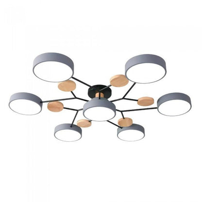 Skandinavisk Loftlampe med Grenstruktur til Moderne Indretning Loftlamper Tech Butik 7 koppen Grijs