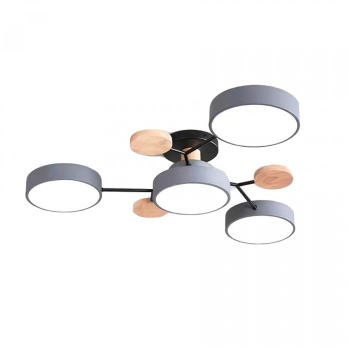 Skandinavisk Loftlampe med Grenstruktur til Moderne Indretning Loftlamper Tech Butik 4 koppen Grijs