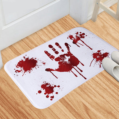 Blodige Fodspor Halloween-måtte – Uhyggelig Dekoration Badeværelsesmåtter Tech Butik