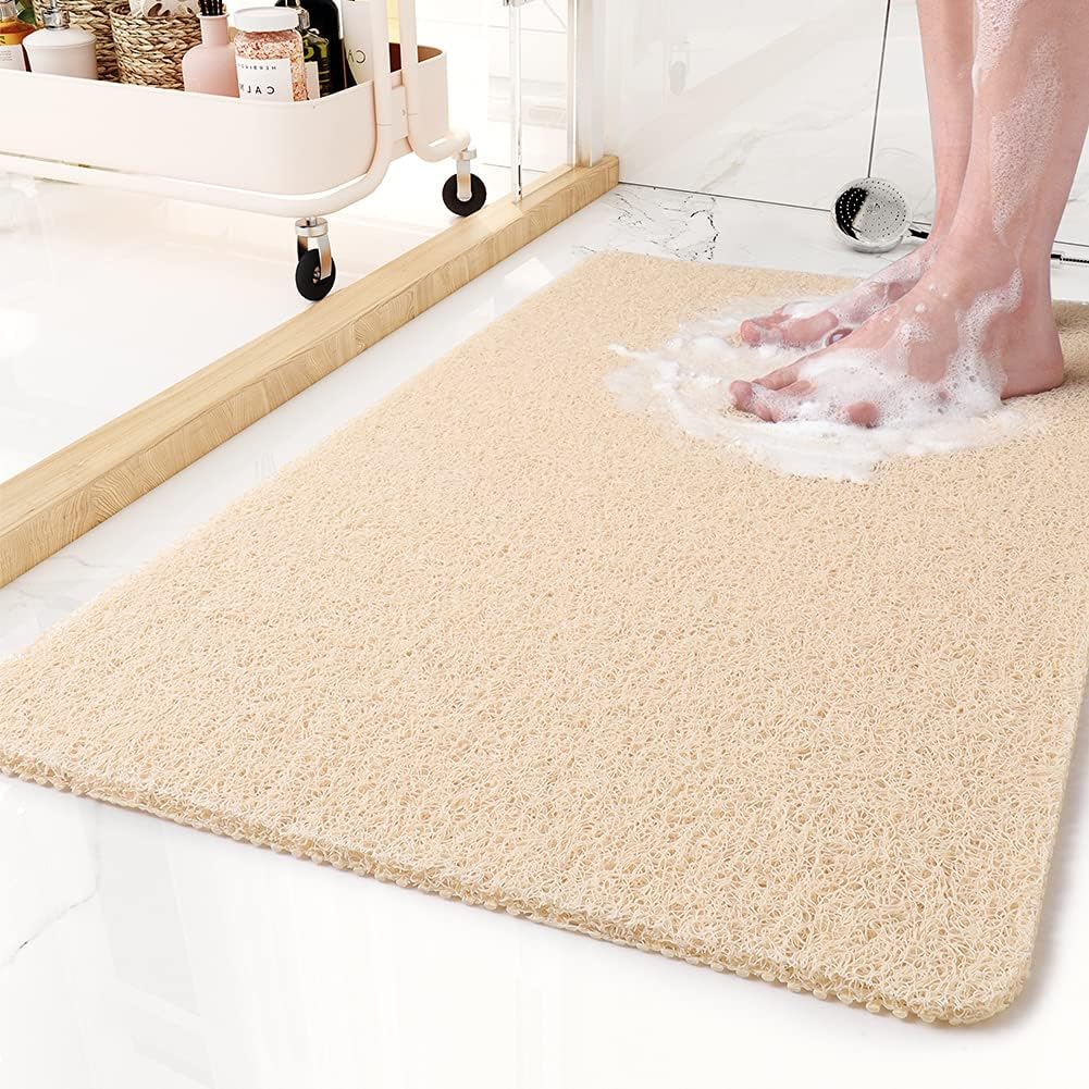 Skridsikker Brusemåtte - Hurtigttørrende Hygiejnisk Badeværelsesmåtte for Sikkerhed og Komfort Badeværelsesmåtter Tech Butik Gul Lille (40x60 cm)