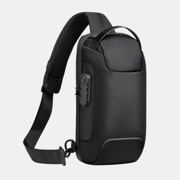 Skuldertaske til Mænd – Vandafvisende, Tyverisikret og Slidstærk Bags Tech Butik Sort