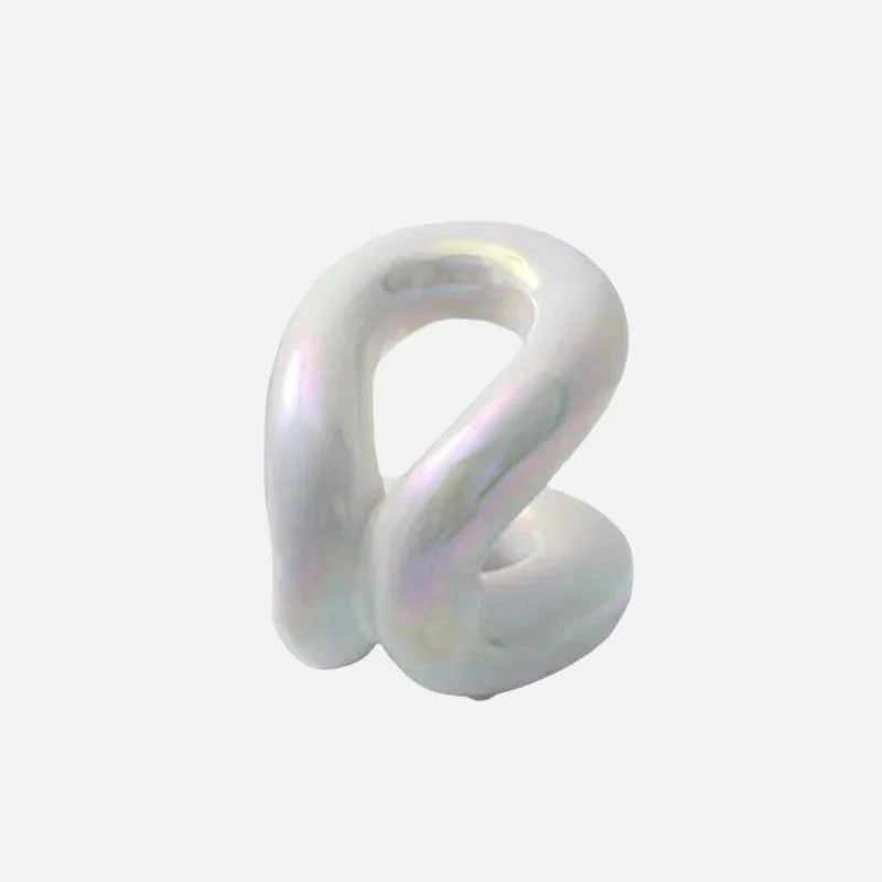 Skulpturel Knudeholder til Badeværelse og Makeupbord Holder Tech Butik Hvid