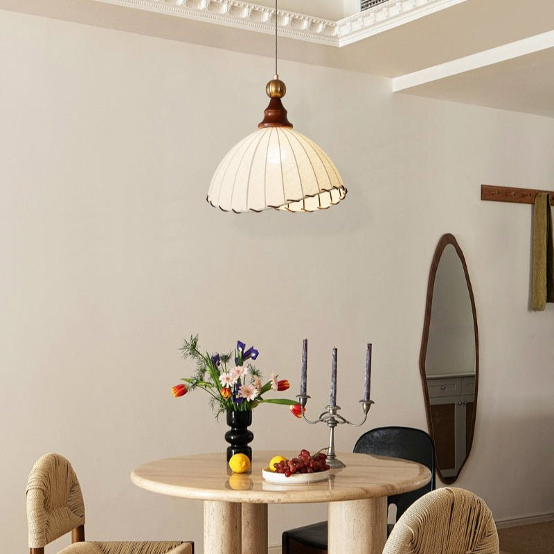 Skulpturel Plisseret Loftslampe til Moderne Rustikke Rum Pendellampe Tech Butik