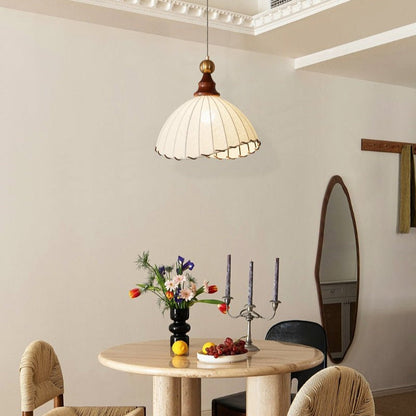 Skulpturel Plisseret Loftslampe til Moderne Rustikke Rum Pendellampe Tech Butik