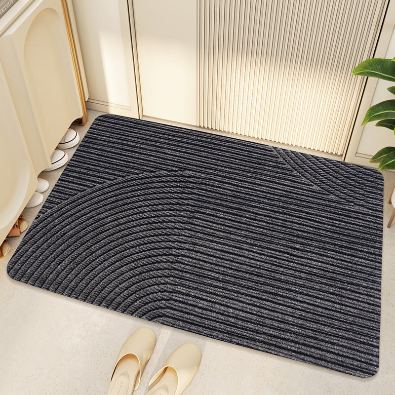 Slidstærk Geometrisk Dørmatte til Indendørs og Udendørs Brug Dørmåtte Tech Butik Grå 45cm x 75cm
