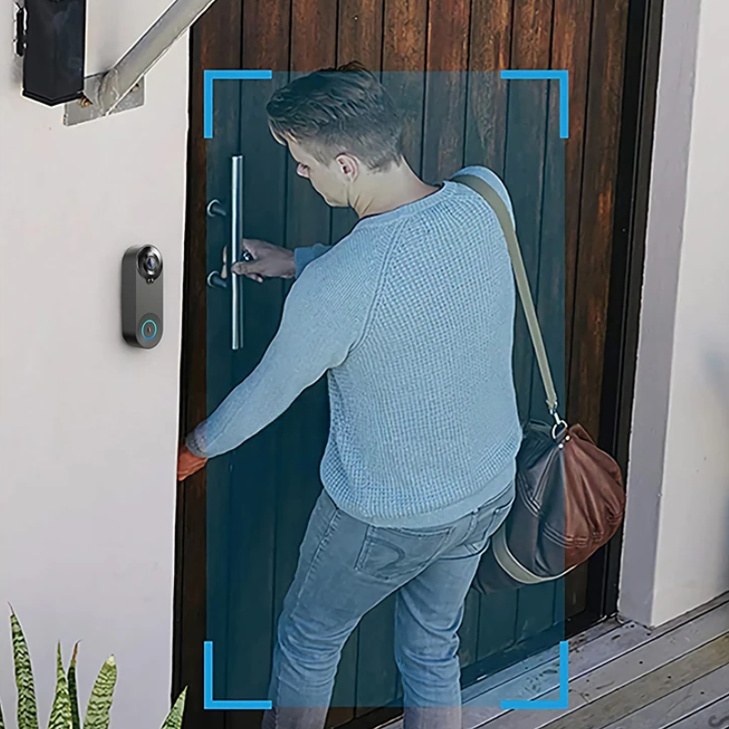 Smart trådløs dørklokke med 1080p HD kamera smarte bevægelsesalarmer og nattsyn til hjemmets sikkerhed Smart Home Sikkerhedssystemer Tech Butik