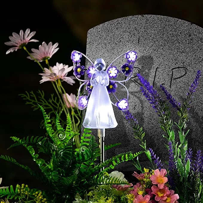 Himmelsk Glød LED Havelampe med Elegant Engel Design Udendørs belysning Tech Butik