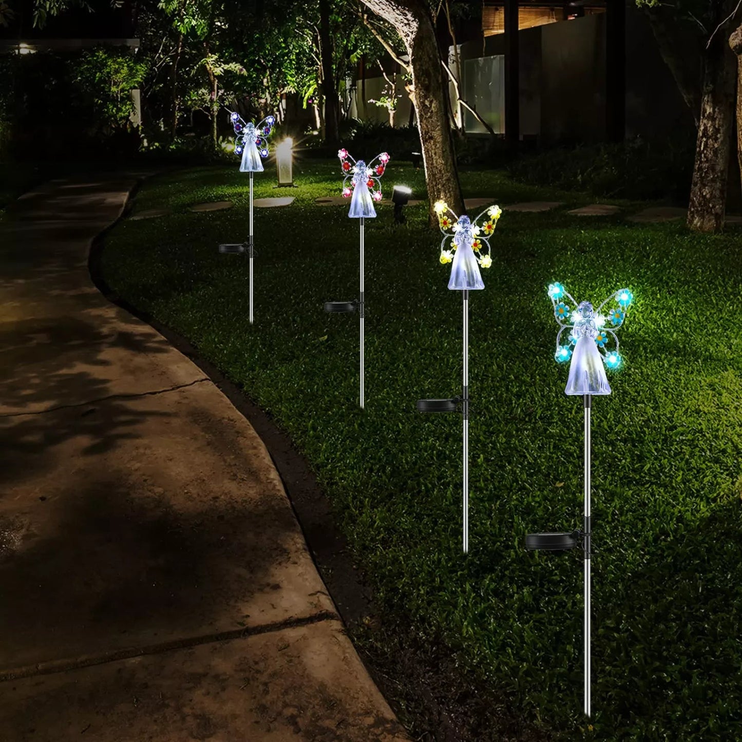 Himmelsk Glød LED Havelampe med Elegant Engel Design Udendørs belysning Tech Butik