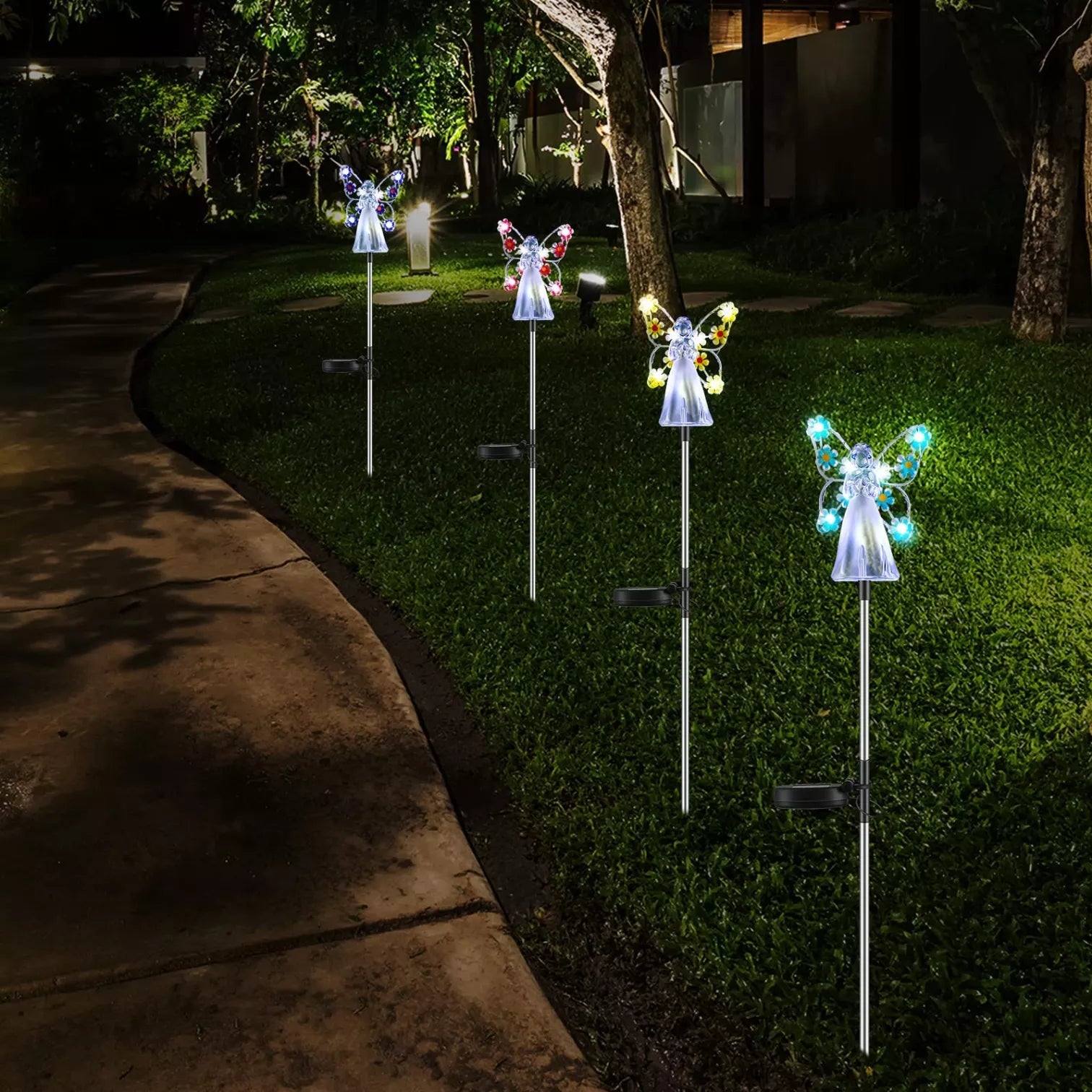 Himmelsk Glød LED Havelampe med Elegant Engel Design Udendørs belysning Tech Butik