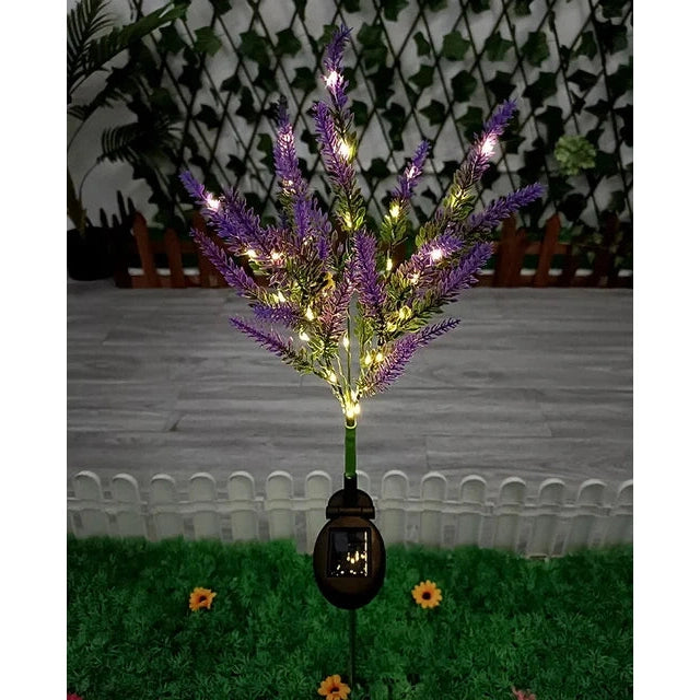 Solcelle LED Haveblomst Lys til Udendørs Dekoration Havebelysning Tech Butik Lavendel Violet