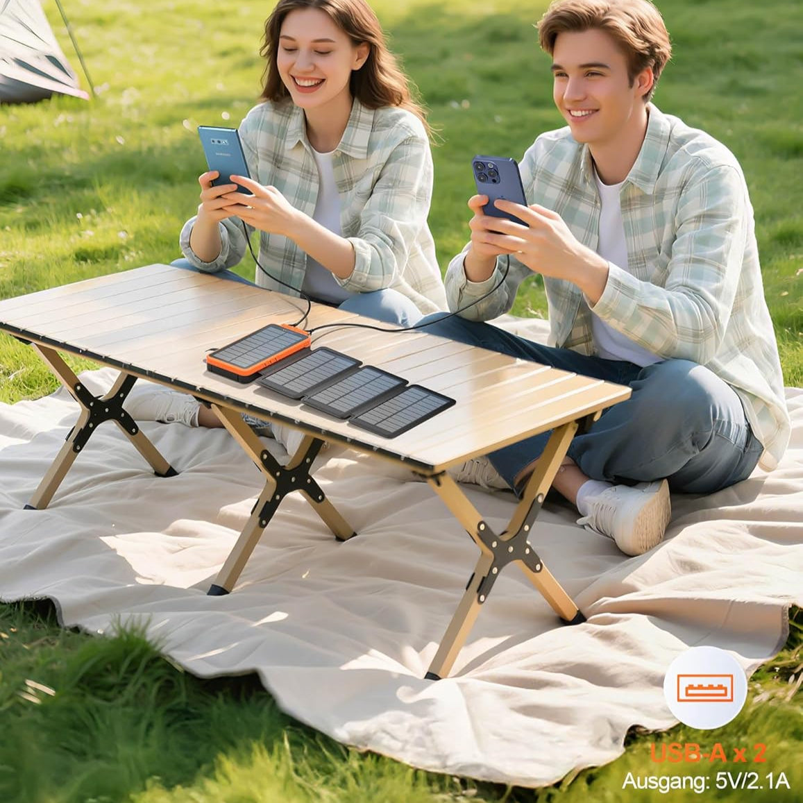 Solcelle-Powerbank – Pålidelig opladning til rejser & udendørsbrug Bærbare powerbanks Tech Butik