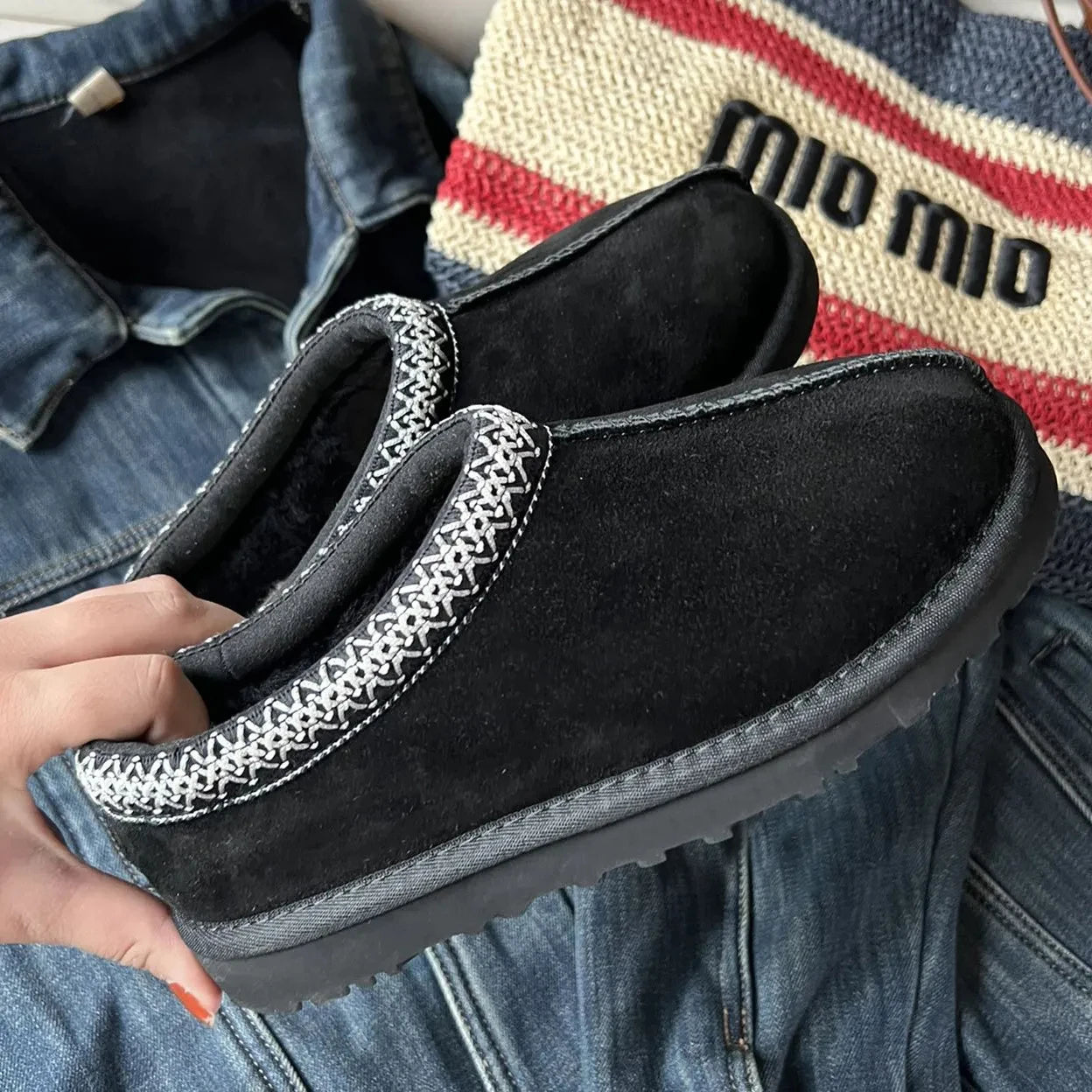 Sorte Ankelstøvler Dame med Pelsfoder – Ultra Mini Platform Vinterstøvler Kvinders Støvler Tech Butik