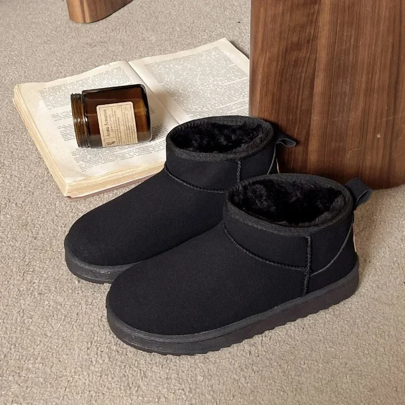 Sorte Vinterstøvler til Damer med Pelsfoder og Komfortable Plateau Ankelstøvler til Kolde Dage Kvinders vinterstøvler Tech Butik
